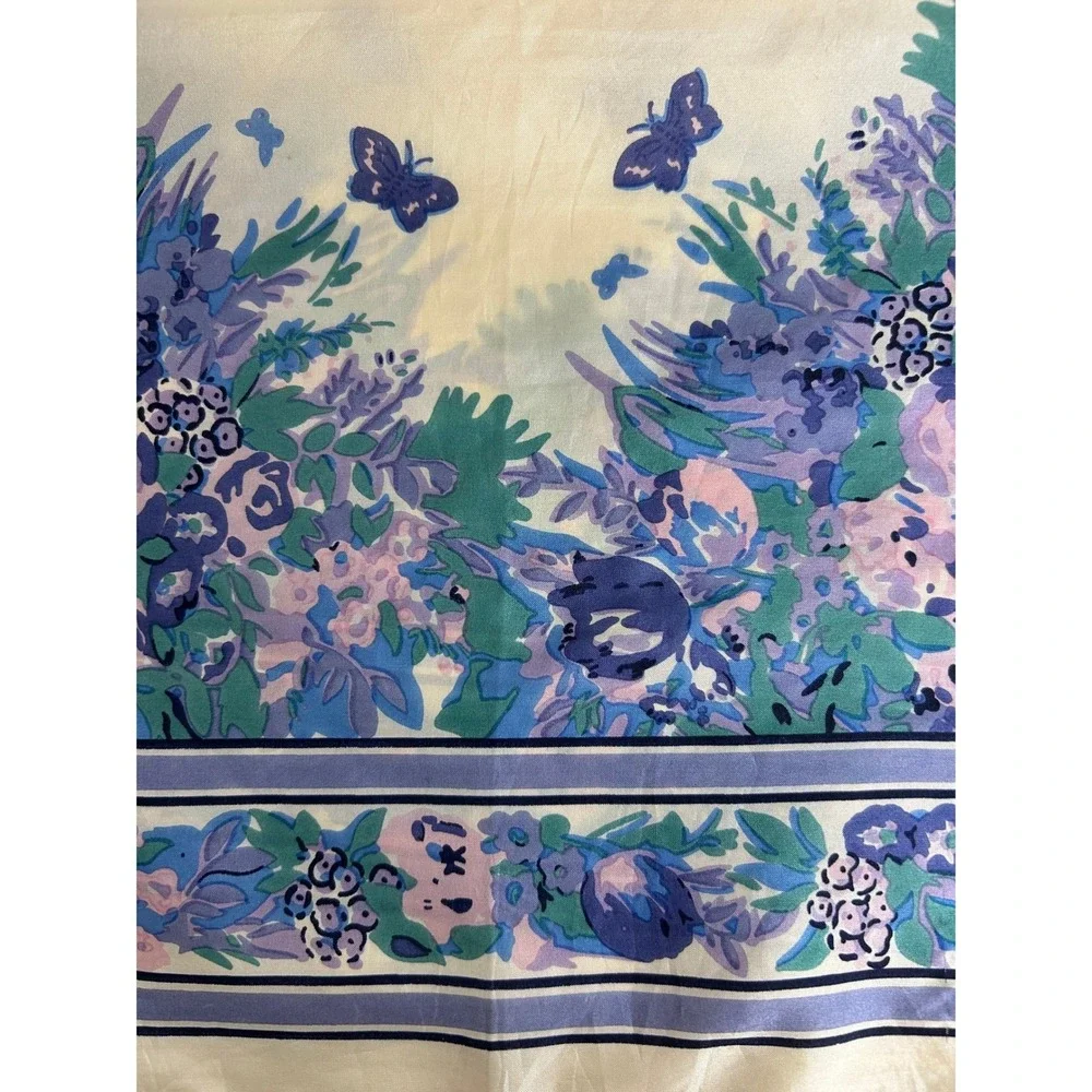 Liberty of London Silk Scarf Women OS Cream Floral Butterfly 17